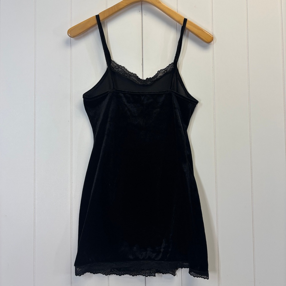 Women Y2K Festival Fairy Grunge Velvet Lace Slip Dress Size S Indie Butterfly - Picture 2 of 8